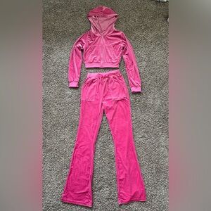 💕 Pink Velour Tracksuit 💕